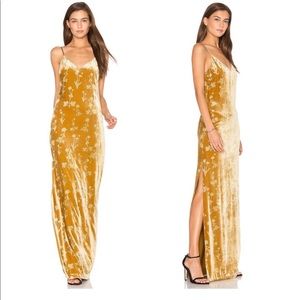 Elizabeth & James Valerie Velour Gown Maxi Dress 6